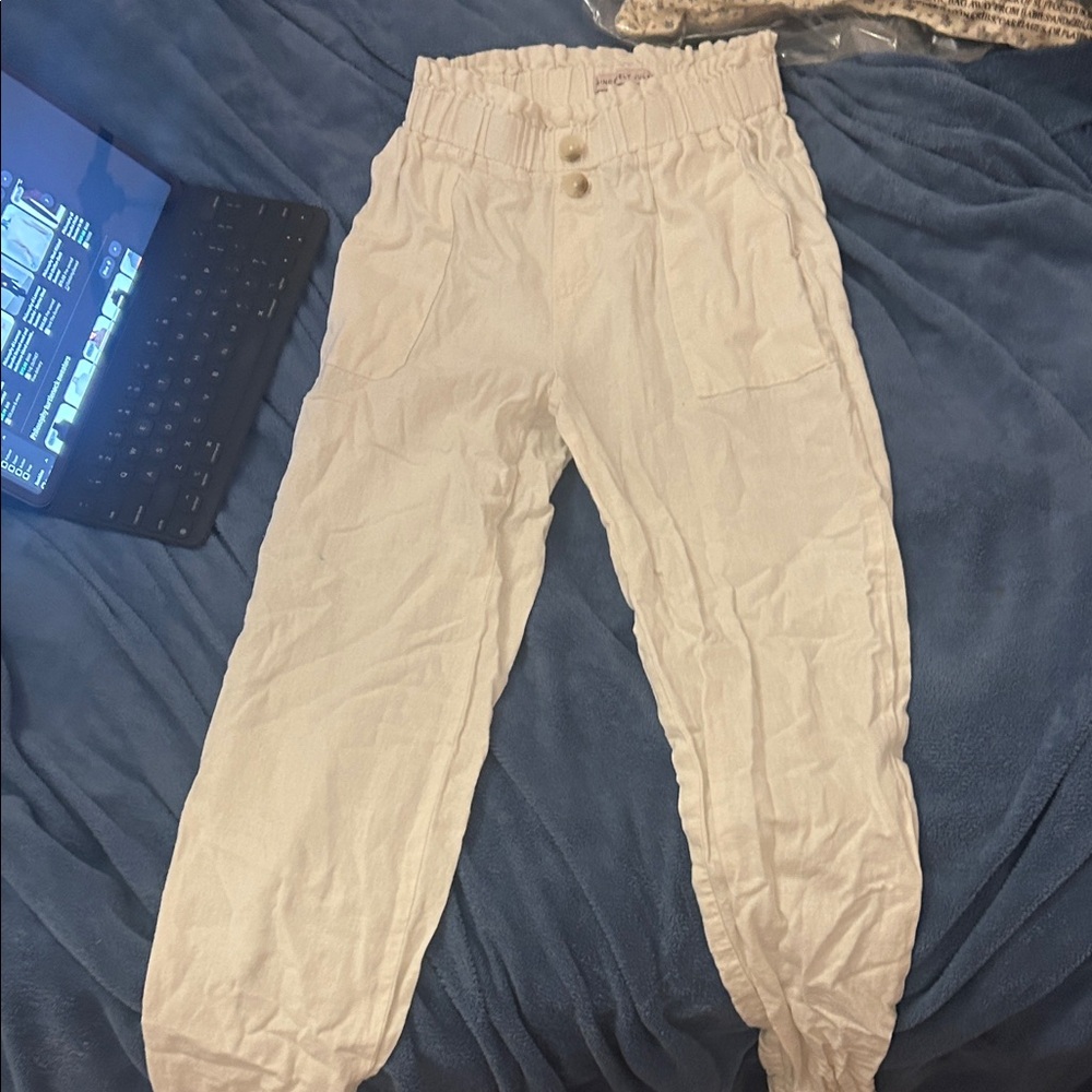 Sincerely Jules Kids Cream Casual Pants